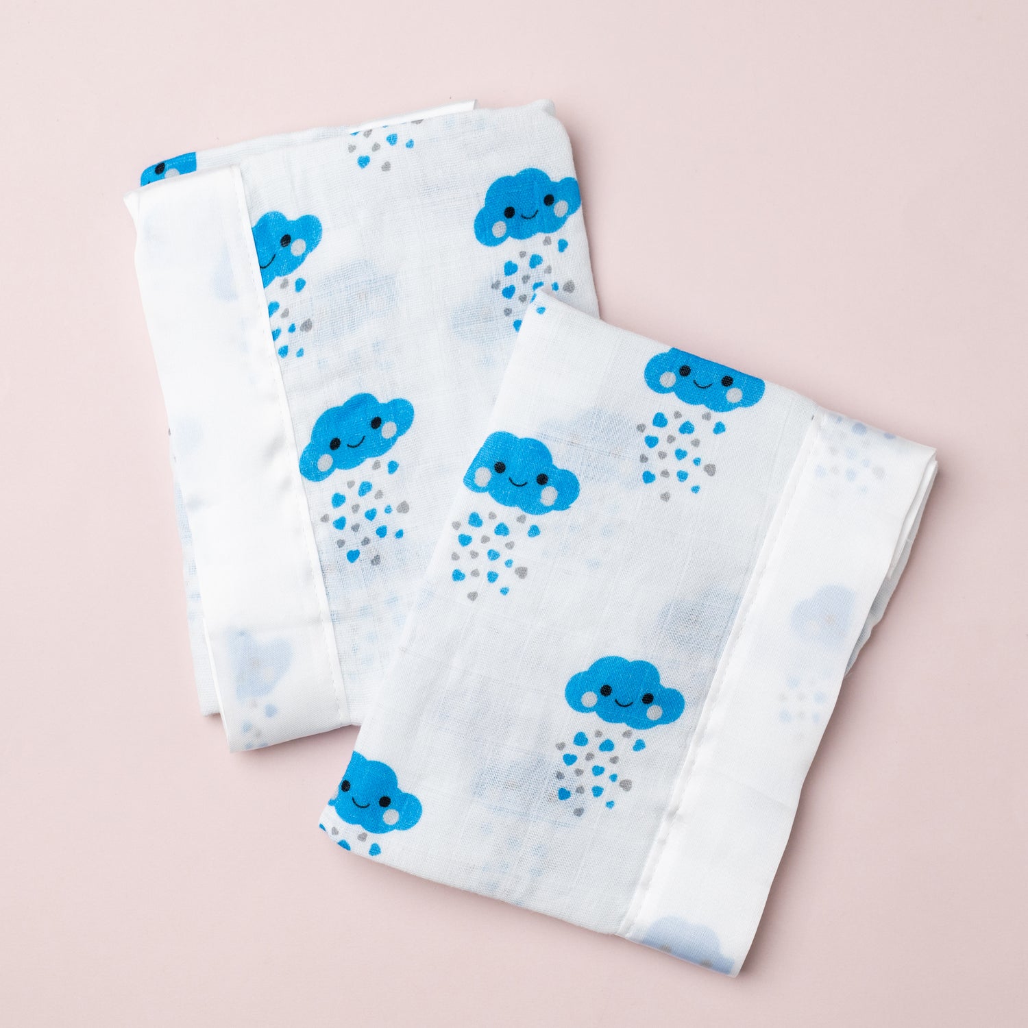 Blue Cloud Satin Muslin Comforter 2-Pack
