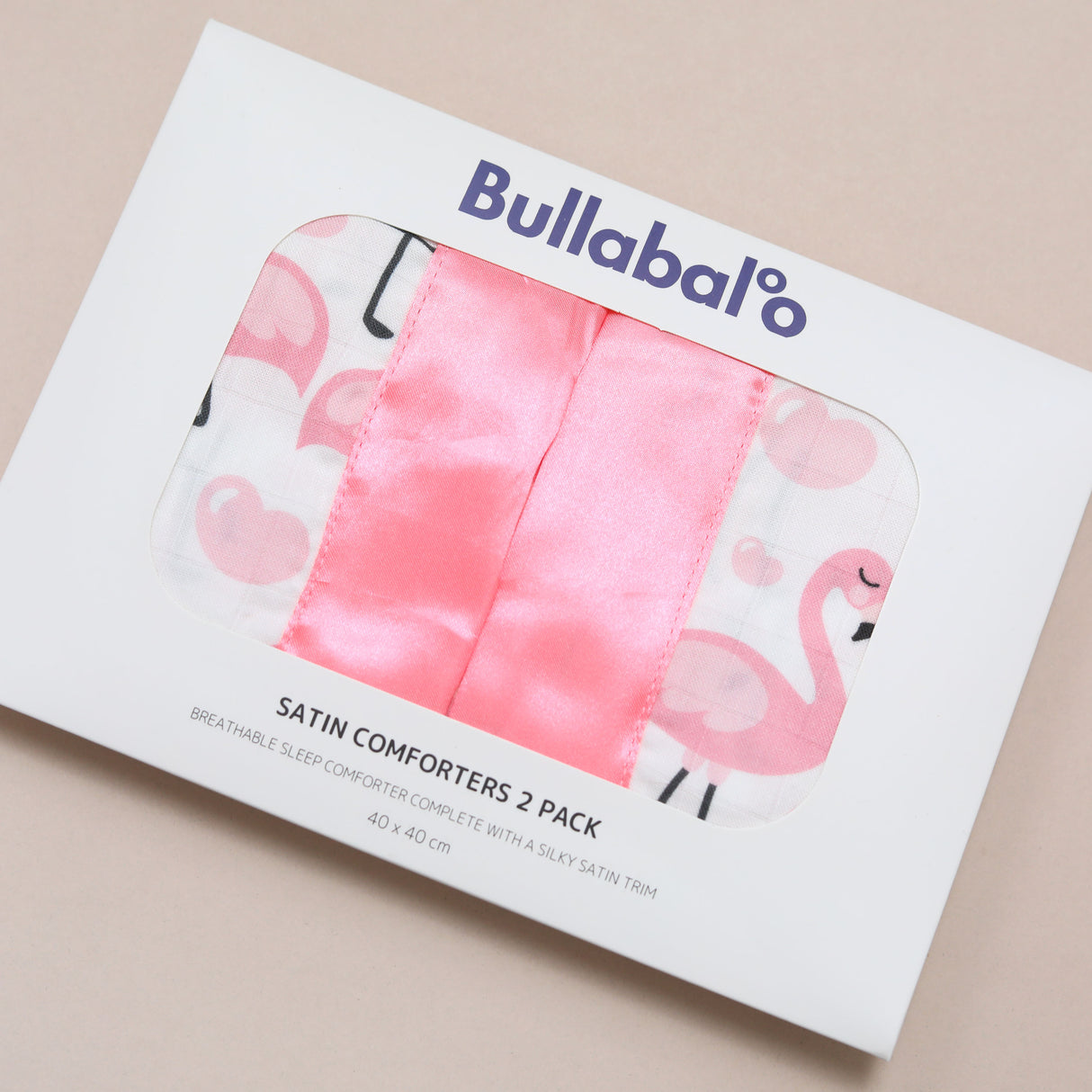 Flamingo Satin Comforter 2-Pack - Pink Satin