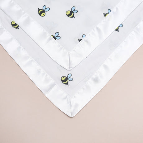 Bee Satin Comforter 2 - Pack - White Satin - Bullabaloo