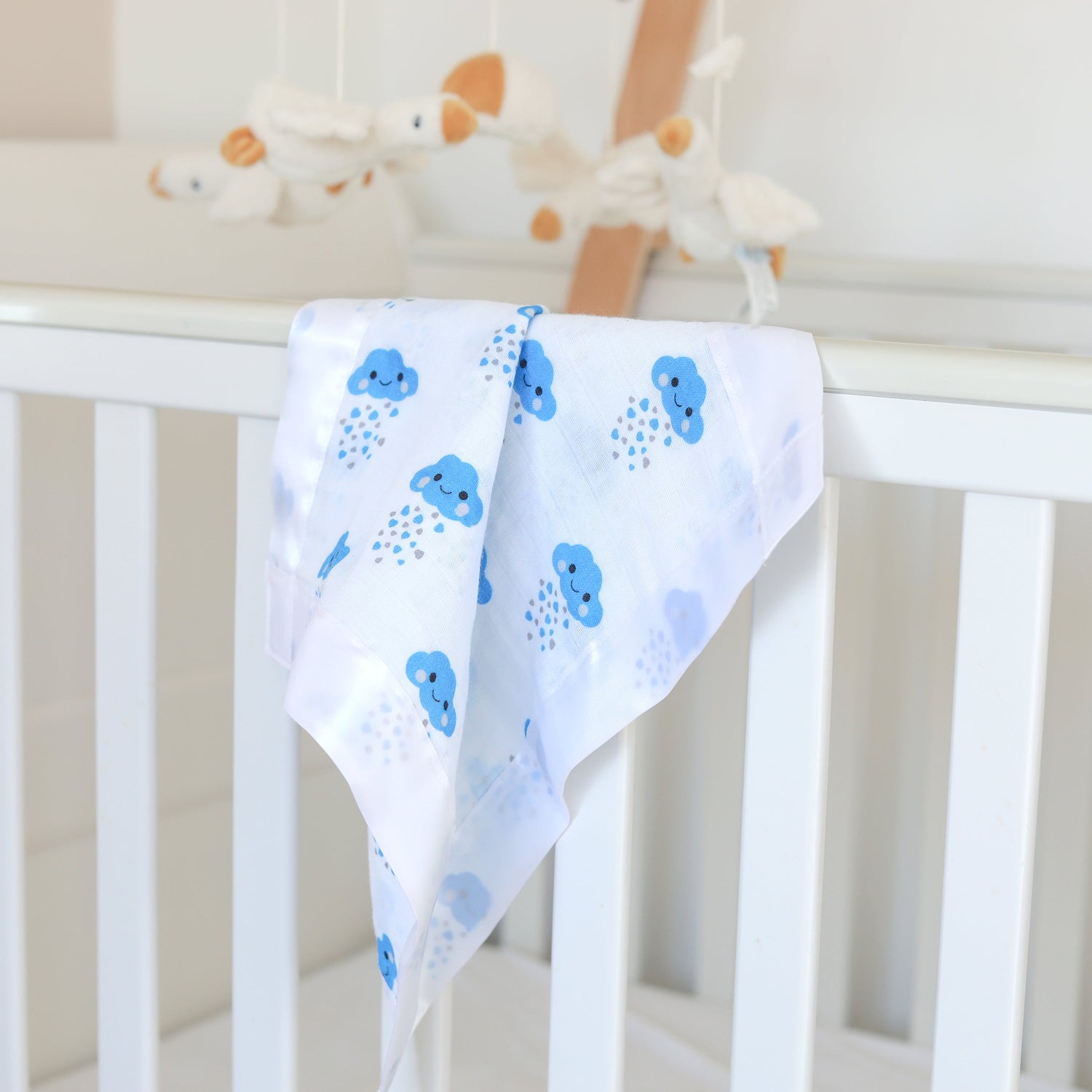 Blue Cloud Satin Muslin Comforter 2 - Pack - Bullabaloo