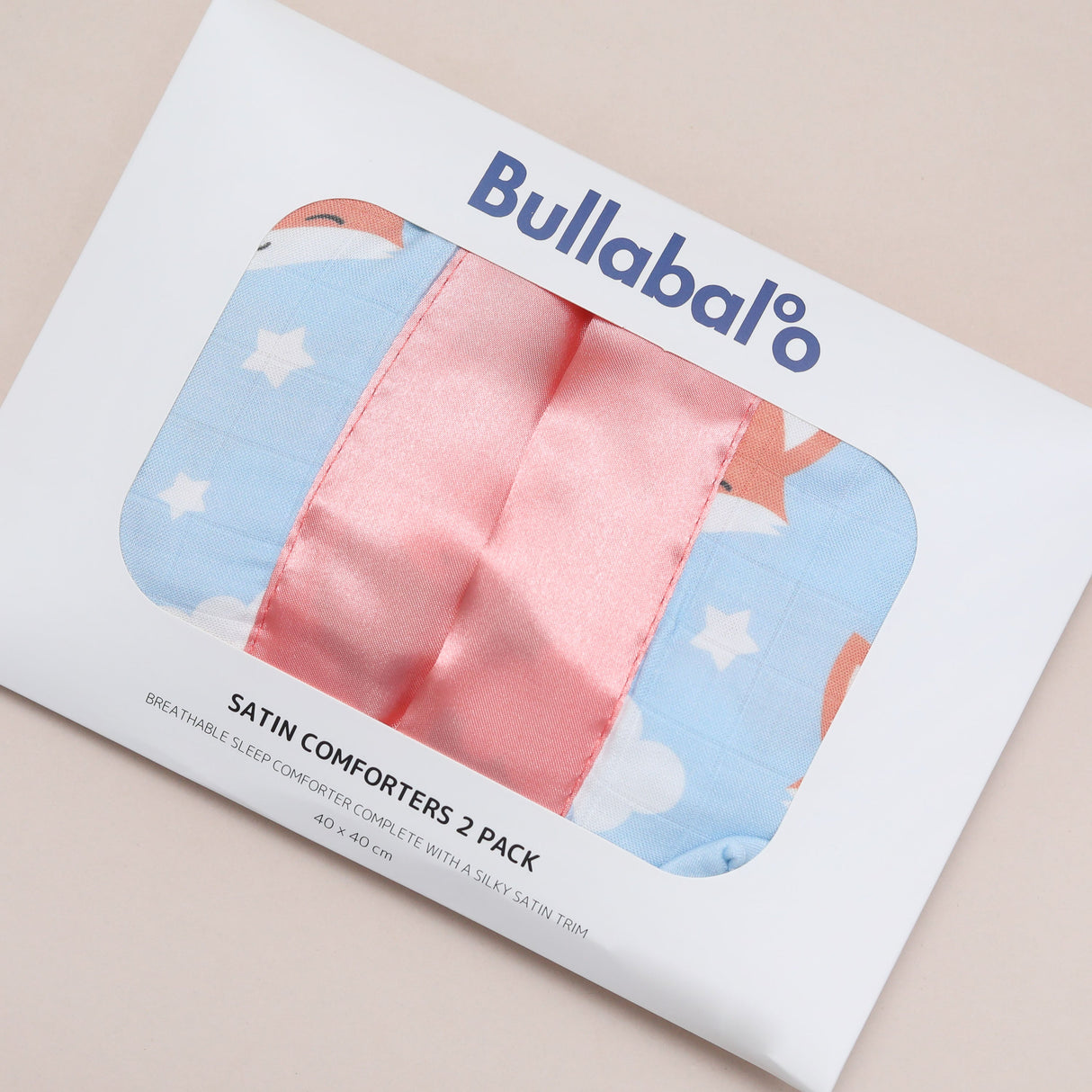 Fox Satin Comforter 2 - Pack - Orange Satin - Bullabaloo