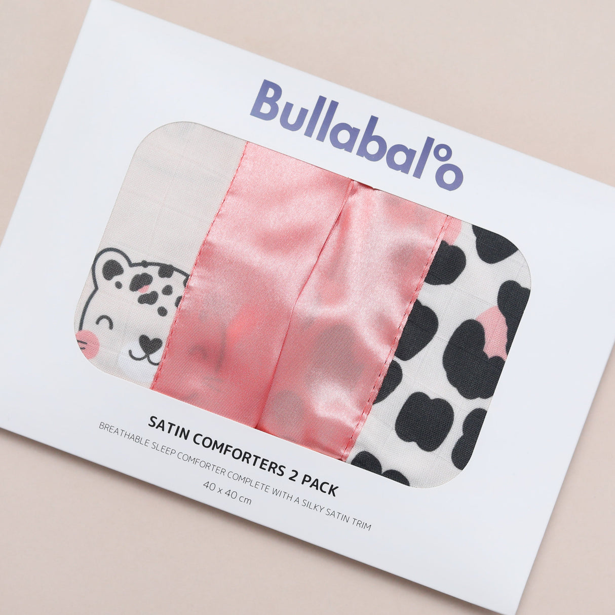 Pinky Paws Satin Comforter 2 - Pack - Pink Satin - Bullabaloo