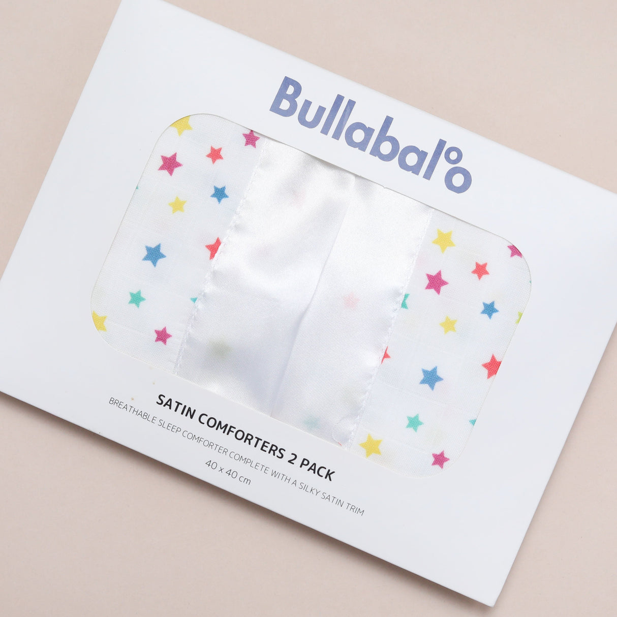 Rainbow Star Satin Comforter 2 - Pack - White Satin - Bullabaloo