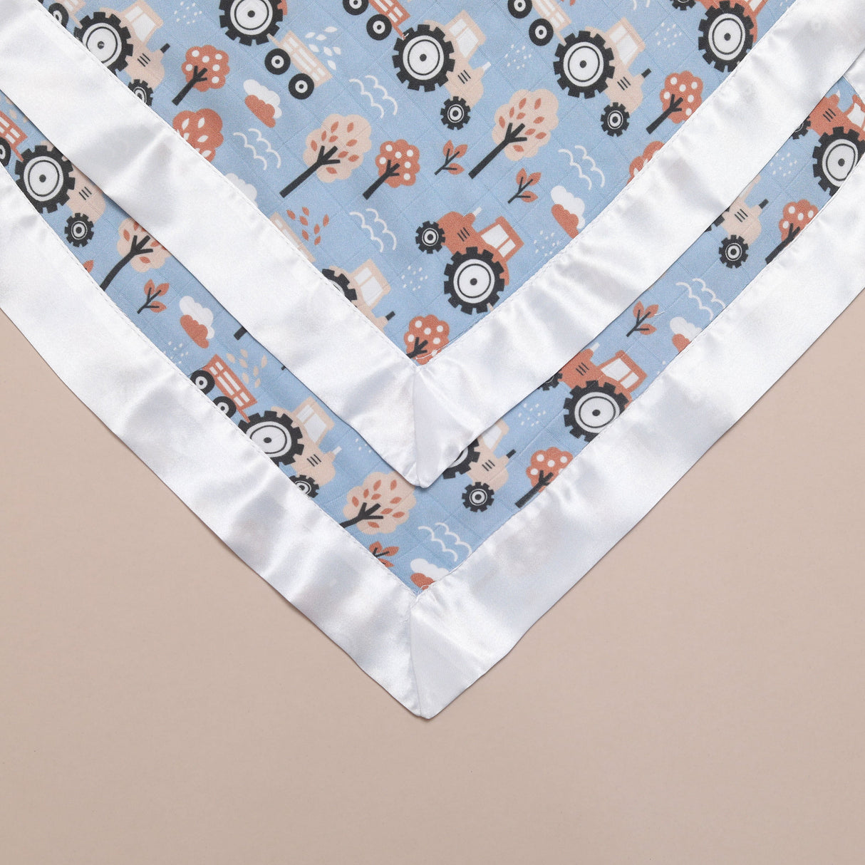 Tractor Satin Comforter 2 - Pack - White Satin - Bullabaloo