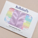 Rainbow Butterflies | 2-Pack Sleep Comforters | Lilac Satin