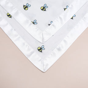 Bee Satin Comforter 2 - Pack - White Satin - Bullabaloo