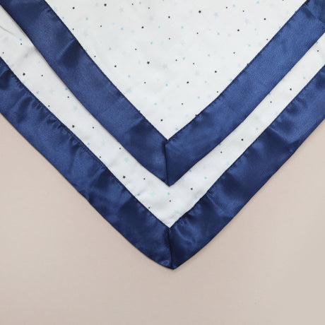 Blue Stars Satin Comforter 2 - Pack - Navy Blue Satin - Bullabaloo