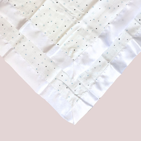 Blue Stars Satin Comforter 2 - Pack - White Satin - Bullabaloo