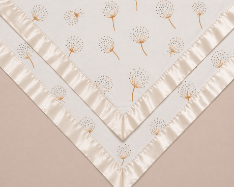 Dandelion Satin Edge Muslin Comforter | 2 - Pack | Ivory Satin - Bullabaloo