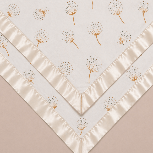 Dandelion Satin Edge Muslin Comforter | 2 - Pack | Ivory Satin - Bullabaloo