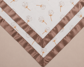 Dandelion Satin Edge Muslin Comforter | 2 - Pack | Mocha Satin - Bullabaloo