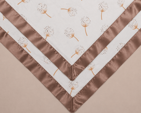 Dandelion Satin Edge Muslin Comforter | 2 - Pack | Mocha Satin - Bullabaloo