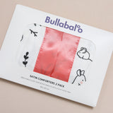 Forest Animal Satin Comforter 2 - Pack - Coral Pink Satin - Bullabaloo