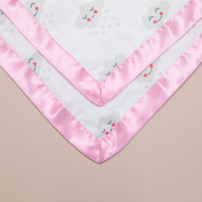 Grey Cloud Satin Comforter 2 - Pack - Baby Pink Satin - Bullabaloo