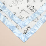 Jungle Animal Satin Comforter 2 - Pack - Baby Blue Satin - Bullabaloo
