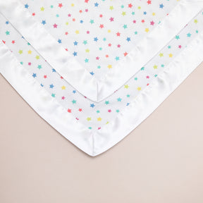 Rainbow Star Satin Comforter 2 - Pack - White Satin - Bullabaloo