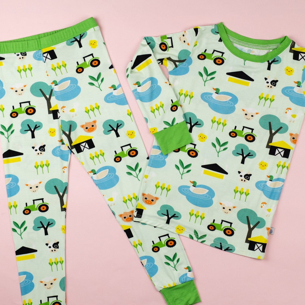SAMPLE SALE - Children's Pyjamas Long Sleeve - Farm Animal - Bullabaloo