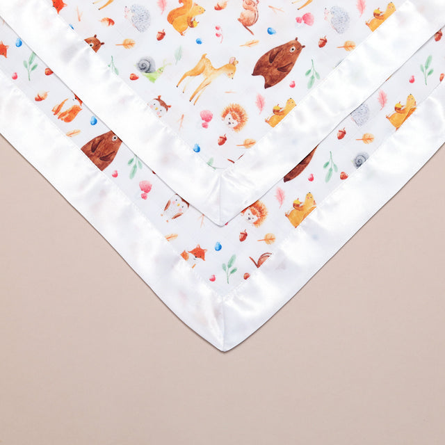 Woodland Satin Comforter 2 - Pack - White Satin - Bullabaloo