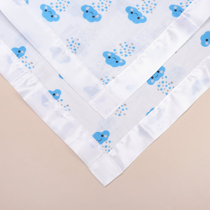 Blue Cloud Satin Muslin Comforter 2-Pack - Bullabaloo