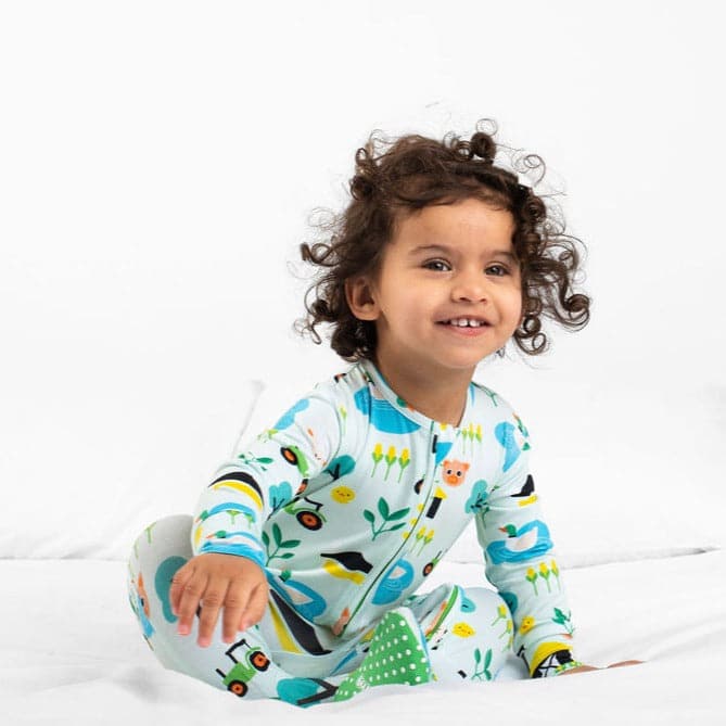 Farm Yard Babygrow With Grip Feet - Bullabaloo