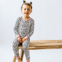 Pink Leopard Print Children's Pyjamas Long Sleeve - Bullabaloo