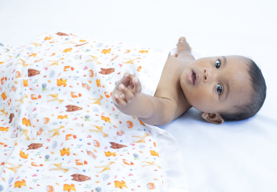 Pram Blanket - Woodland Animal - Bullabaloo