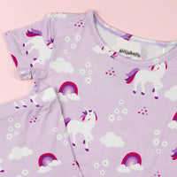 Unicorn Children's Short Sleeve Pyjamas - Bullabaloo